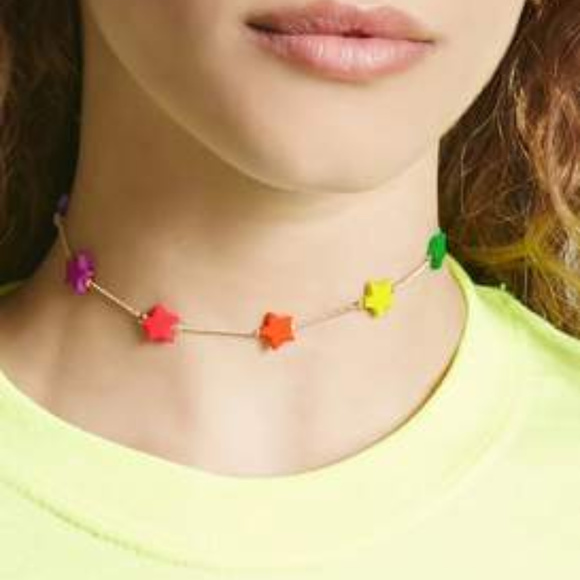 star /& rainbow choker
